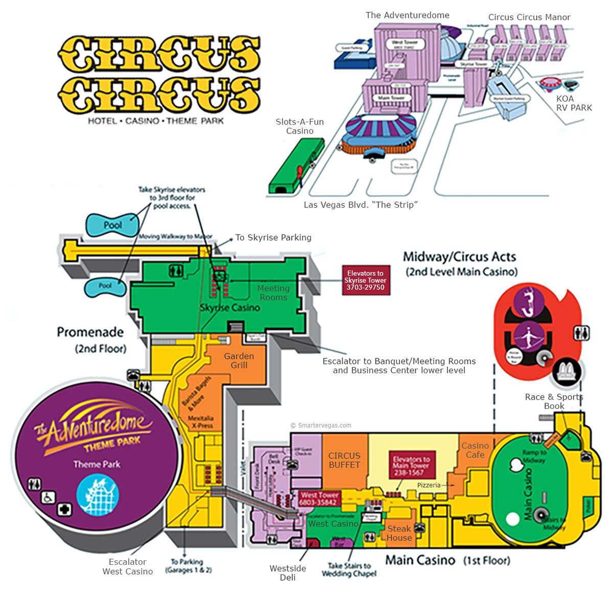 Circus Circus Las Vegas haritası