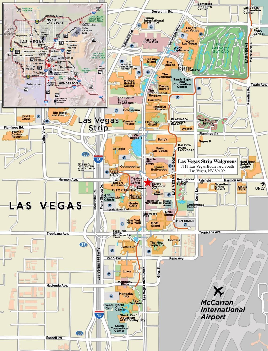Las Vegas şehir haritası