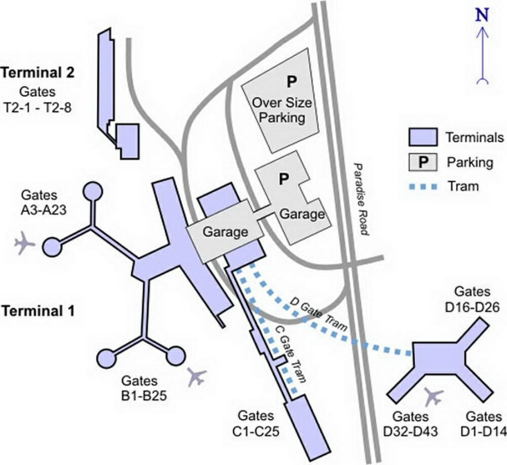 McCarran havaalanı terminal göster
