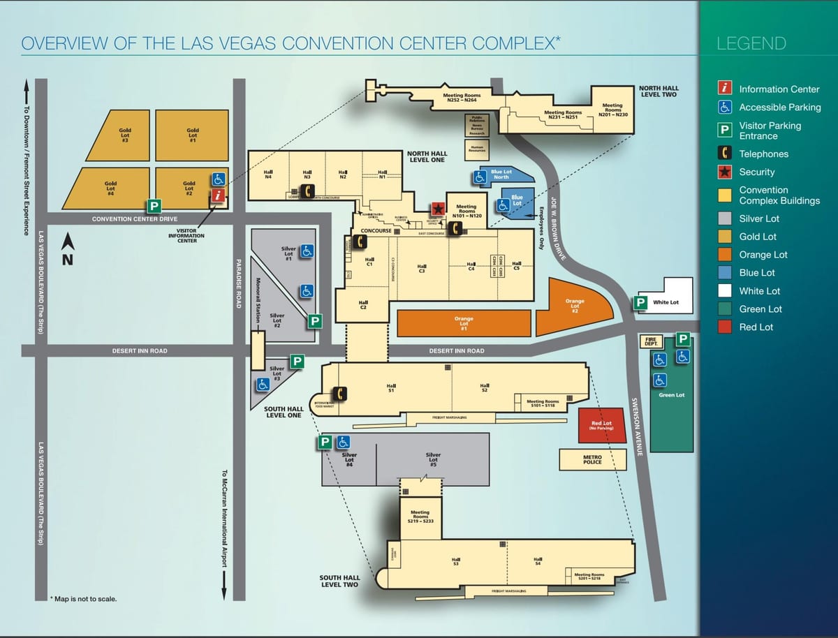 Las Vegas Kongre Merkezi harita