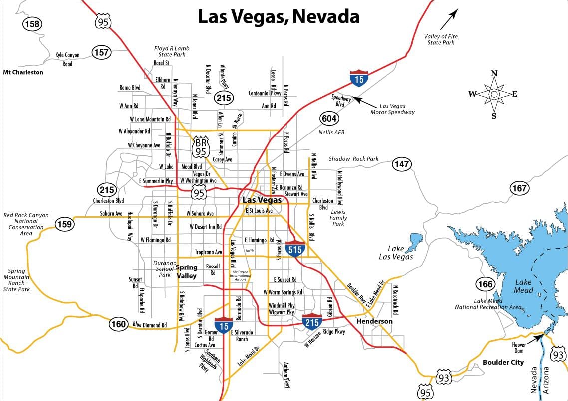 Las Vegas sokak haritası