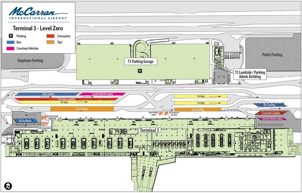 3 Las Vegas havaalanı terminal göster